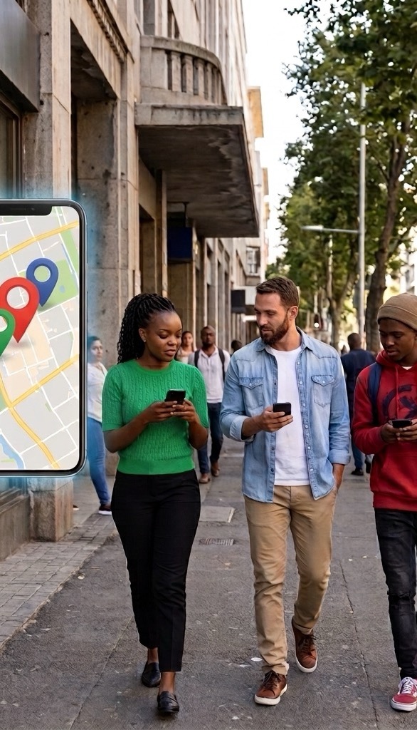 Location sharing on maps.